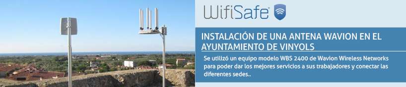 antena Wavion en el Ayuntamiento de Vinyols