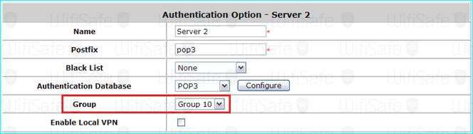 opción autenticación 4ipnet