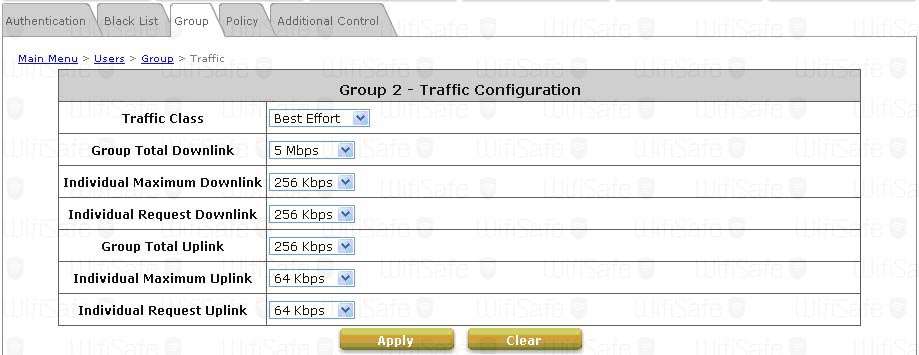 configuración tráfico grupo 2 whg301