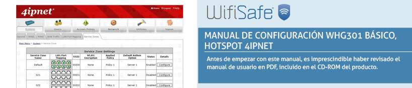 Manual de configuración WHG301 básico Hotspot 4IPNET