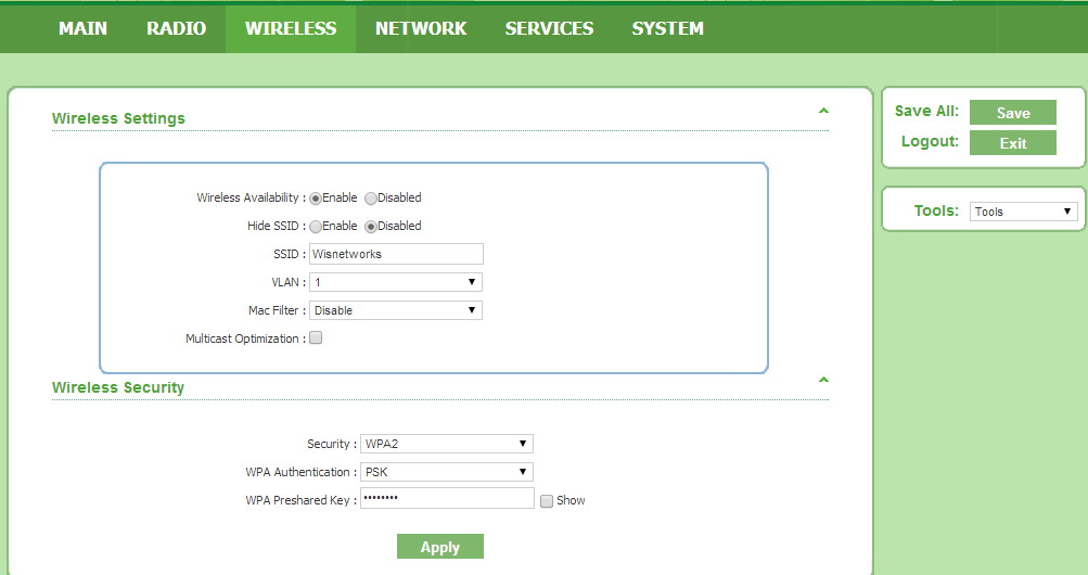 Manual de configuración  WDS con equipos de Wisnetworks