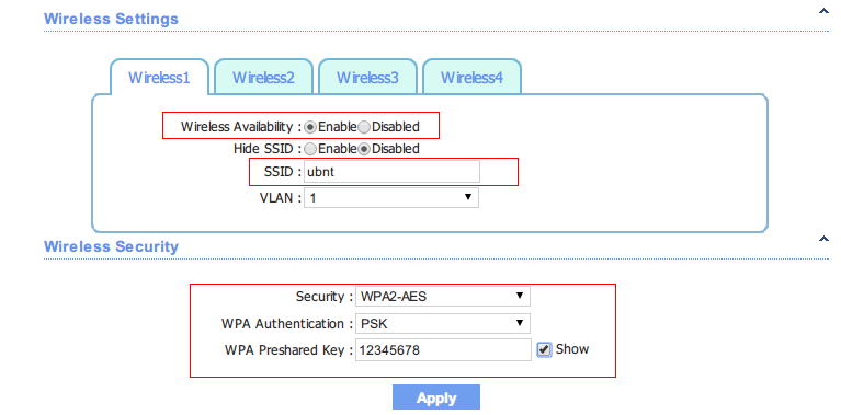 configuración dispositivos WIS Networks y Ubiquiti (compatibles)