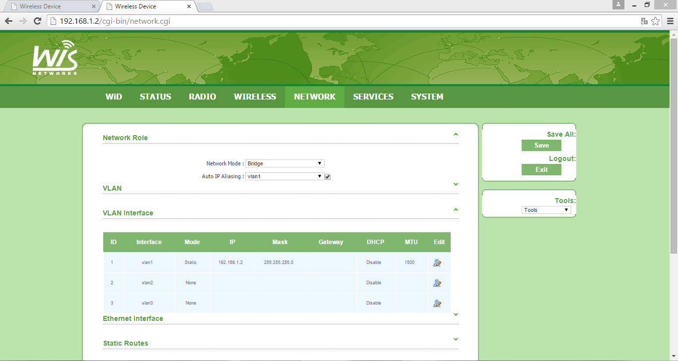 Configuración de VLAN's (Múltiple SSID con marcado VLAN) con equipos Wisnetworks en modo AP