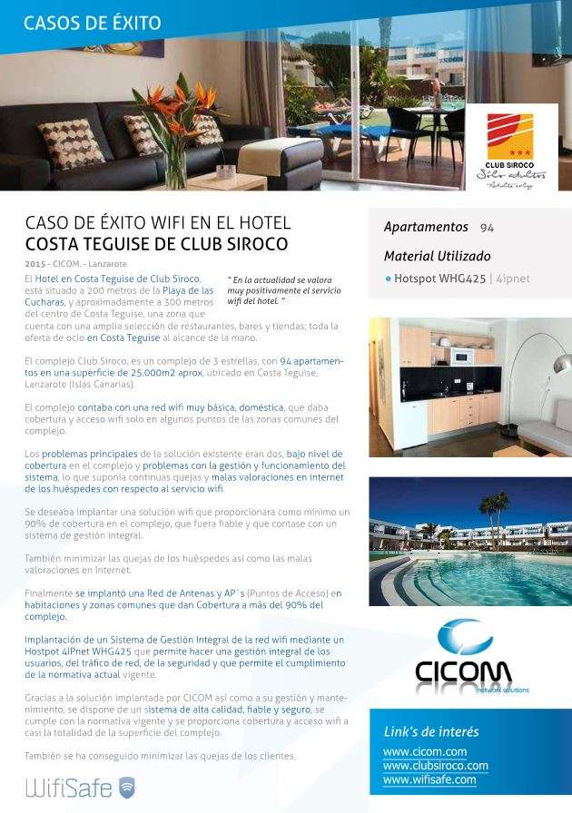 Caso de éxito WiFi en el Hotel Club Siroco