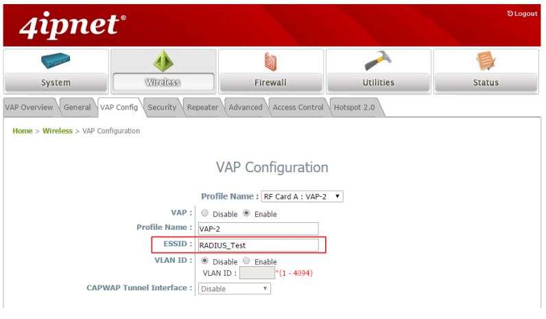 Configuración AP