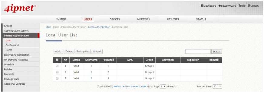 Crear cuentas locales en la base de datos local2