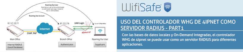 Uso del controlador WHG de 4ipnet como servidor RADIUS - Part1
