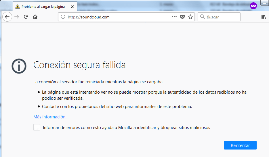 Acceso a una página de audio y vídeo (bloqueados previamente)