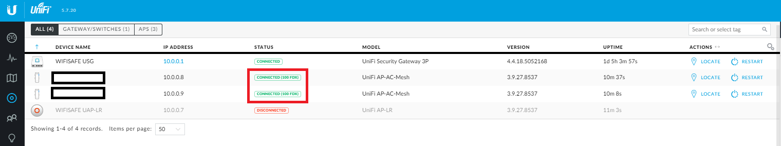 Pasará a estado “Connected”