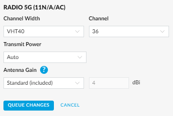 Seleccionamos también el tipo de antena que vamos a utilizar.
