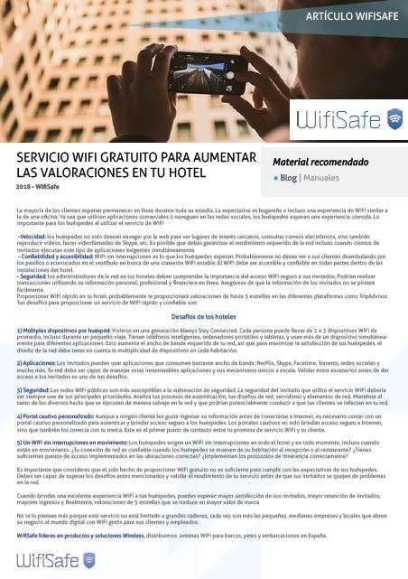 Servicio WiFi Gratuito para aumentar las valoraciones en tu hotel