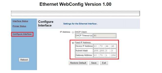 Configure Interface