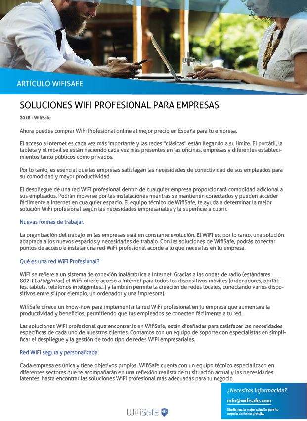 Soluciones WiFi Profesional para empresas