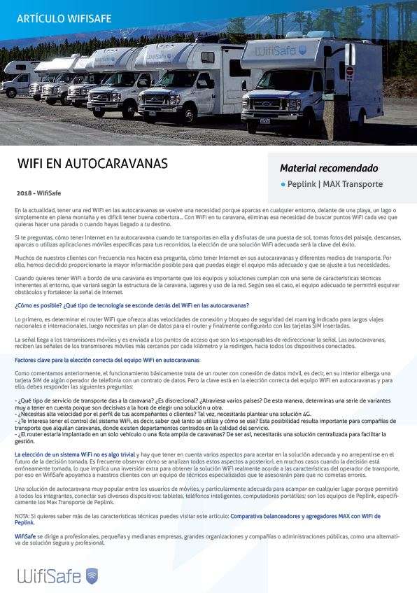 Soluciones WiFi en autocaravanas