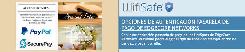 Opciones de autenticación Pasarela de pago de EdgeCore Networks