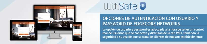 Opciones de autenticación con Usuario y Password de EdgeCore Networks