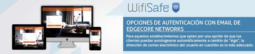 Opciones de autenticación con email de EdgeCore Networks