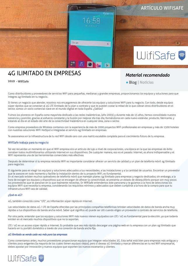 4g ilimitado en empresas