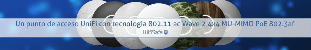 Un punto de acceso UniFi con tecnología 802.11 ac Wave 2 4x4 MU-MIMO PoE 802.3af