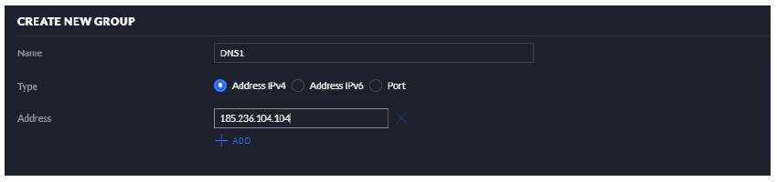 Create Ipv4 Address group
