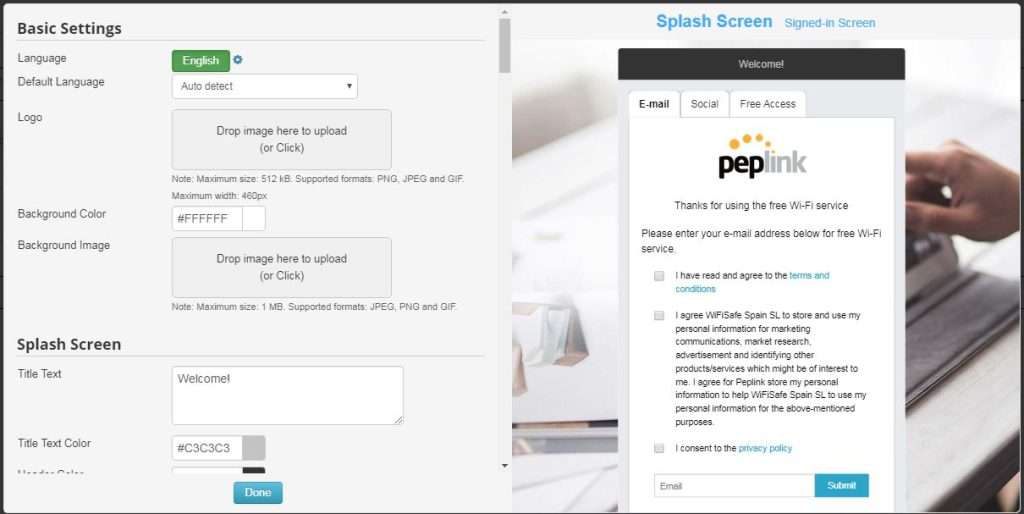 14 portal basic settings