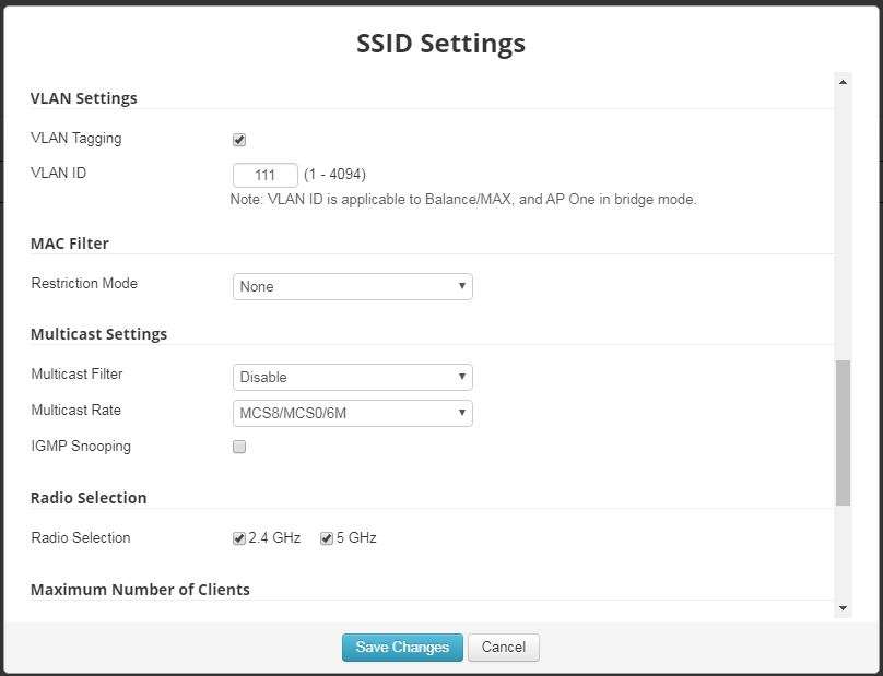 21 ssid vlan settings