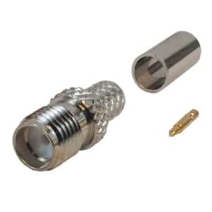 Conector SMA RP Hembra para crimpar en cable LLC 200