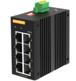 Switch PoE af-at industrial de 8 puertos 10-100-1000 Base-T Puertos LR del 1 al 4